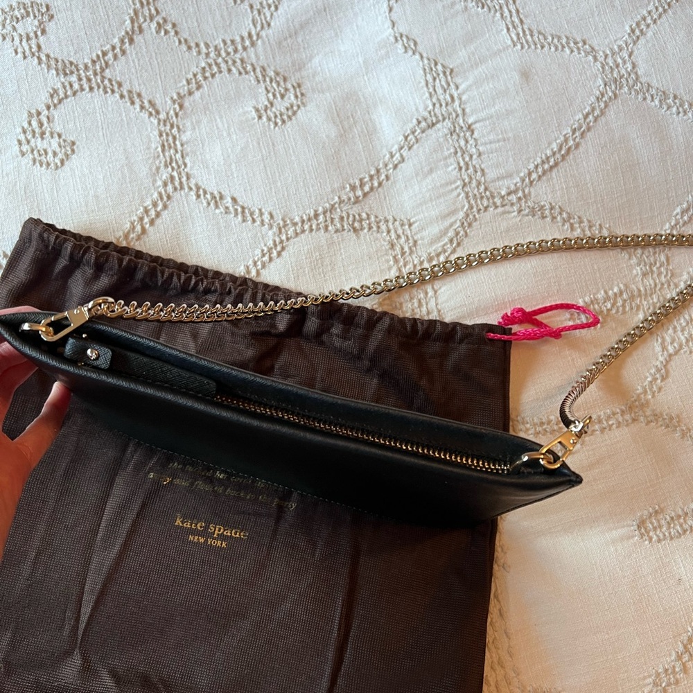Kate spade black leather chain purse - Picture 3 of 6